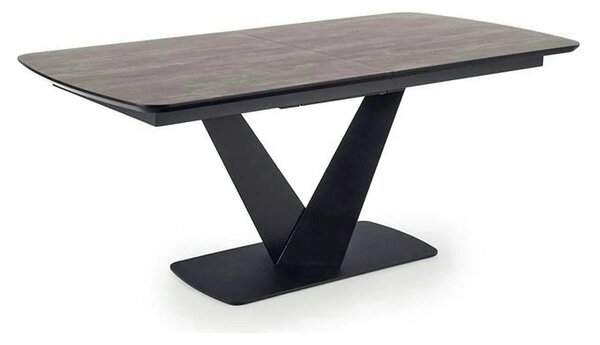 Masa extensibila MDF VINSTON, gri inchis/negru, 180/230x95x76 cm