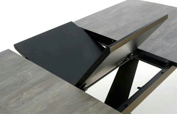 Masa extensibila MDF VINSTON, gri inchis/negru, 180/230x95x76 cm