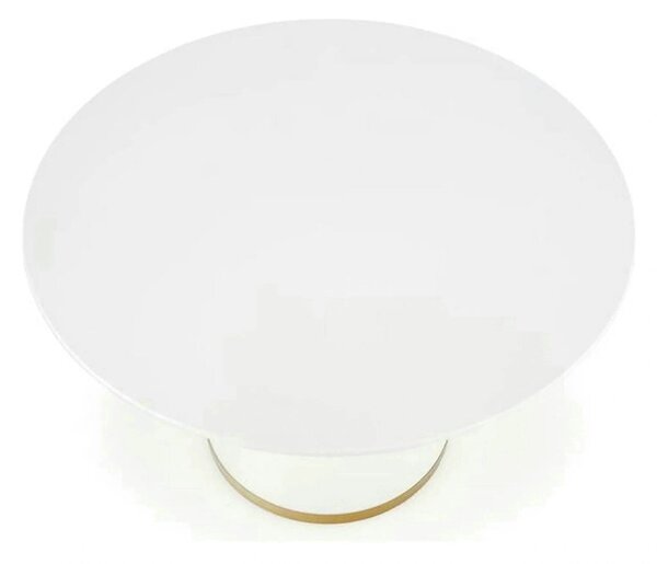 Masa rotunda 120 VEGAS, alb/auriu, MDF/metal
