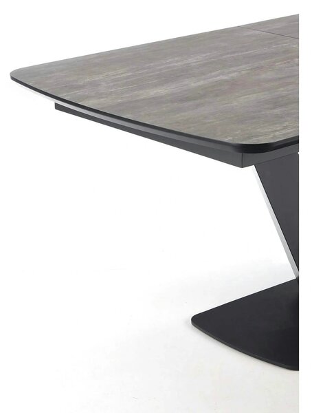 Masa extensibila MDF VINSTON, gri inchis/negru, 180/230x95x76 cm