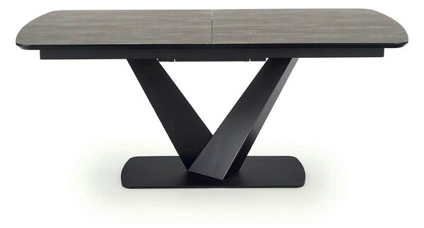 Masa extensibila MDF VINSTON, gri inchis/negru, 180/230x95x76 cm