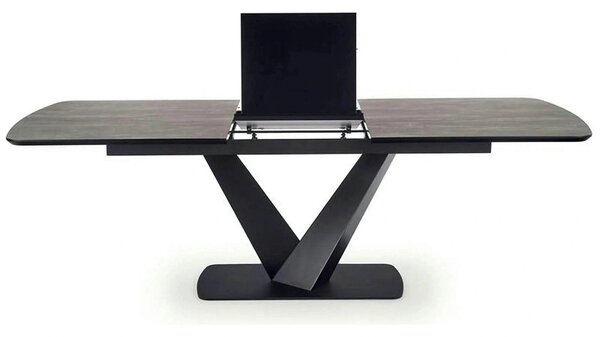 Masa extensibila MDF VINSTON, gri inchis/negru, 180/230x95x76 cm