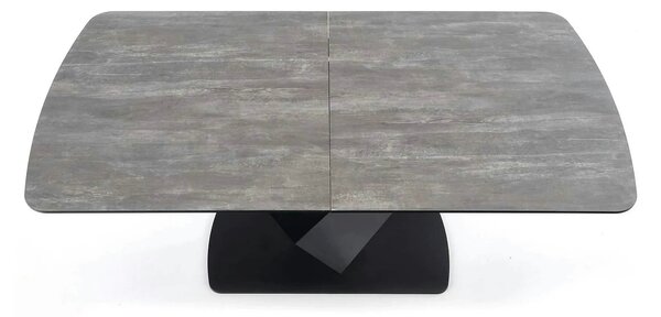 Masa extensibila MDF VINSTON, gri inchis/negru, 180/230x95x76 cm