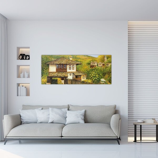 Tablou - Cabane în timpul verii (120x50 cm)