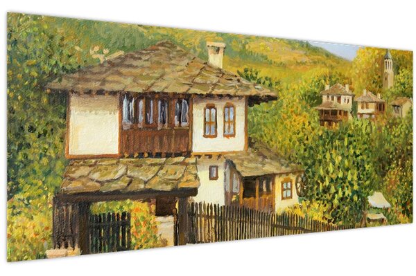 Tablou - Cabane în timpul verii (120x50 cm)