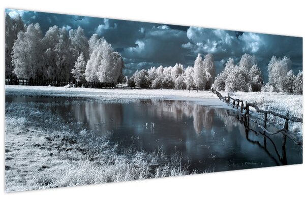 Tablou - Peisaj înghețat (120x50 cm)