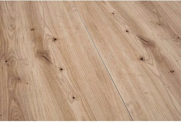 Masa rotunda extensibila bucatarie RUBEN, stejar artisan/negru, 102/14