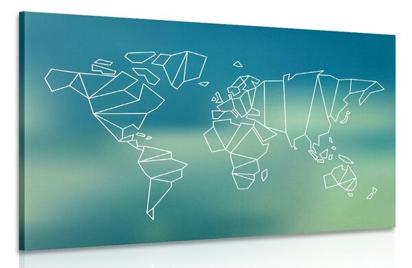 Tablou harta lumii stilizată