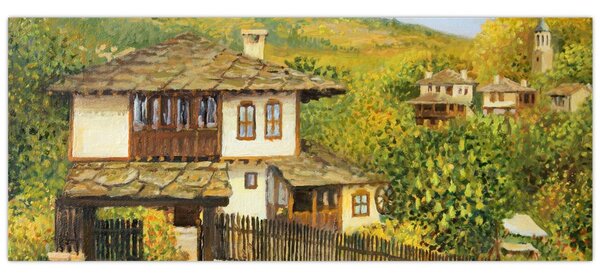 Tablou - Cabane în timpul verii (120x50 cm)