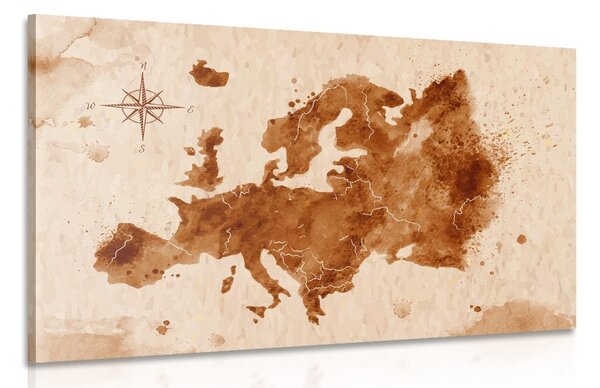 Tablou harta retro a Europei