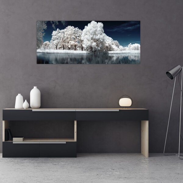 Tablou - Albă ca Zăpada Albă ca Zăpada Copaci (120x50 cm)