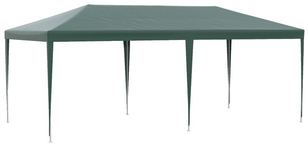 Outsunny Cort de Grădină cu Orificii de Drenaj, Pereți Detașabili și Ferestre, 6x3 m, Verde | Aosom Romania