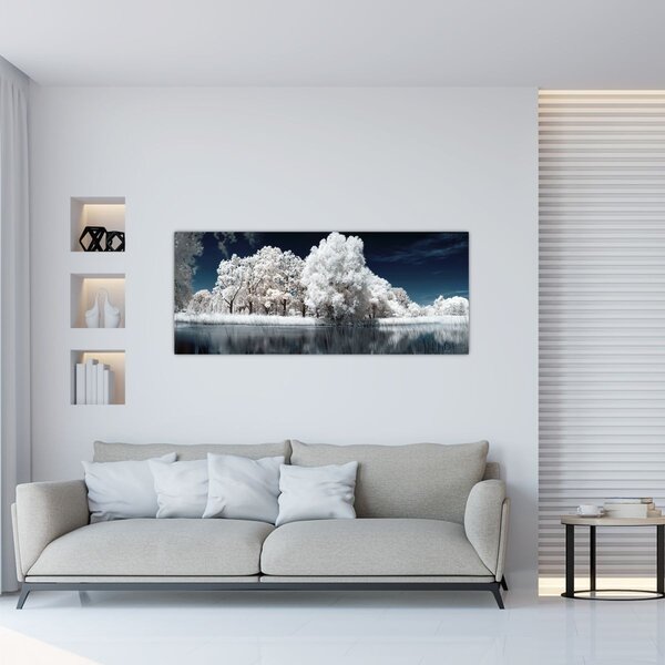 Tablou - Albă ca Zăpada Albă ca Zăpada Copaci (120x50 cm)