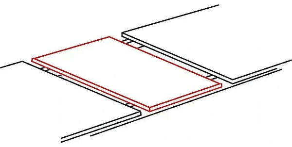 Masa DOMINGO, stejar natural/negru, PAL laminat, 100/250x100x76 cm
