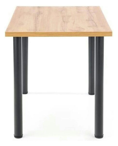 Masa MODEX 2, stejar/negru, PAL/otel, 120x68x75 cm