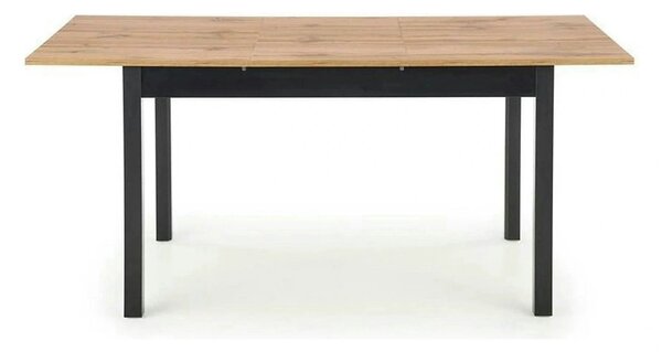Masa extensibila GREG, stejar/negru, PAL, 124/168x74x75 cm