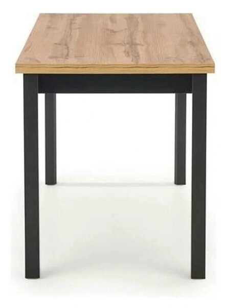 Masa COBALT, stejar/negru, PAL furniruit, 120x68x77 cm