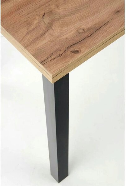 Masa COBALT, stejar/negru, PAL furniruit, 120x68x77 cm