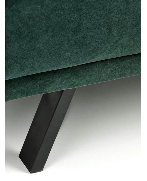Canapea pentru birou ARMANDO, verde, stofa catifelata, 192x100x78 cm