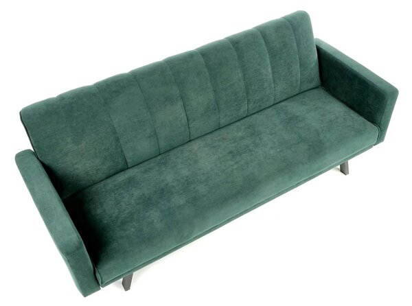 Canapea pentru birou ARMANDO, verde, stofa catifelata, 192x100x78 cm