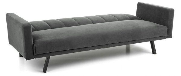 Canapea extensibila ARMANDO, gri, stofa catifelata, 192x100x78 cm
