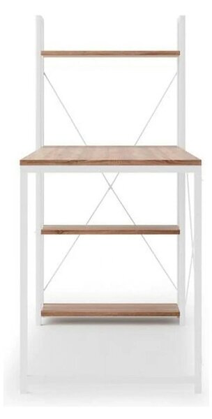 Birou NARVIK B1, alb/stejar sonoma, 120x64x120 cm