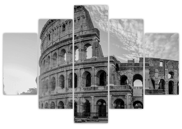 Tablou - Colosseum din Roma, alb-negru (150x105 cm)