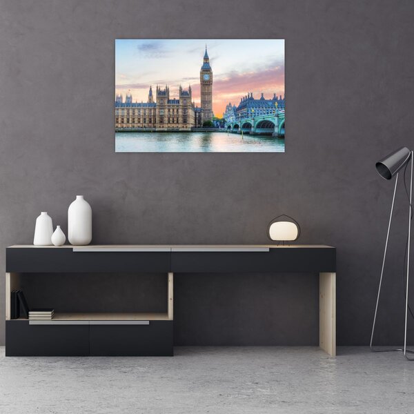 Tablou - Londra în culori pastelate (90x60 cm)