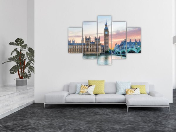Tablou - Londra în culori pastelate (150x105 cm)