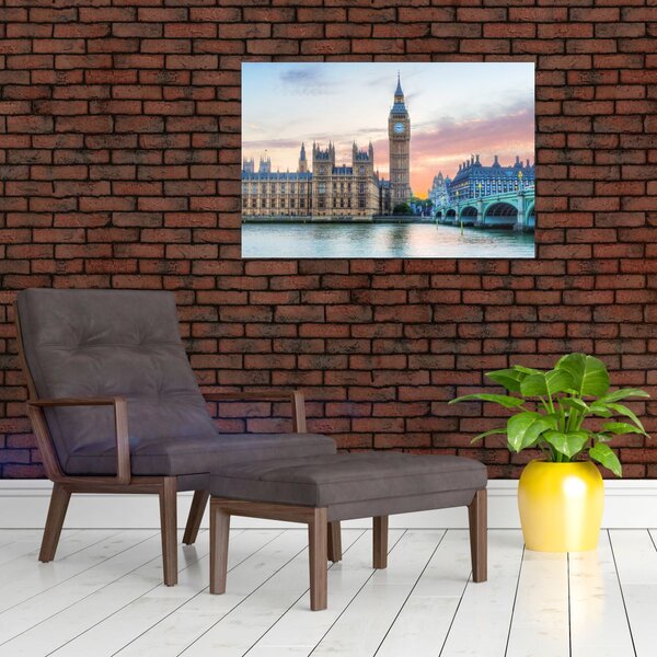 Tablou - Londra în culori pastelate (90x60 cm)
