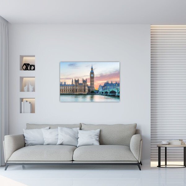 Tablou - Londra în culori pastelate (90x60 cm)