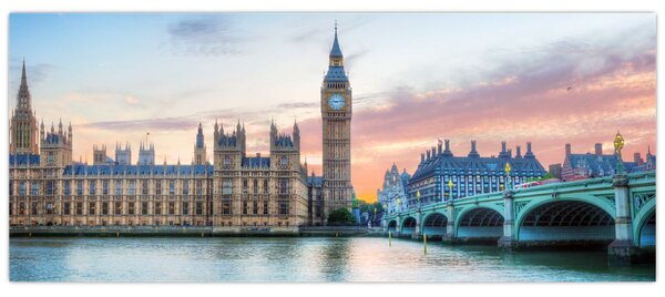 Tablou - Londra în culori pastelate (120x50 cm)