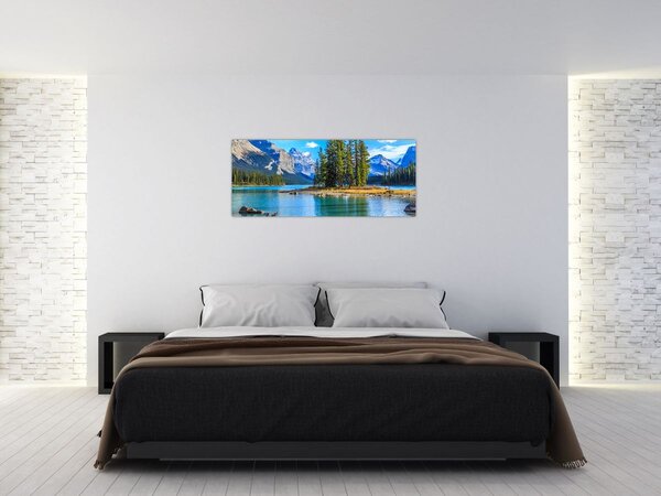 Tablou - Peisaj montan cu râu (120x50 cm)