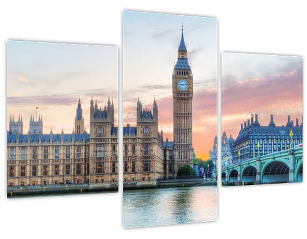 Tablou - Londra în culori pastelate (90x60 cm)