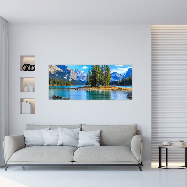 Tablou - Peisaj montan cu râu (120x50 cm)