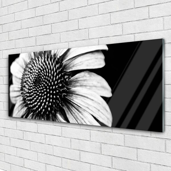 Tablou pe sticla Florale flori gri