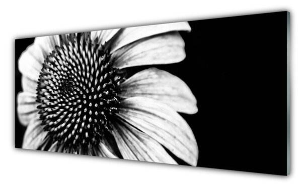 Tablou pe sticla Florale flori gri