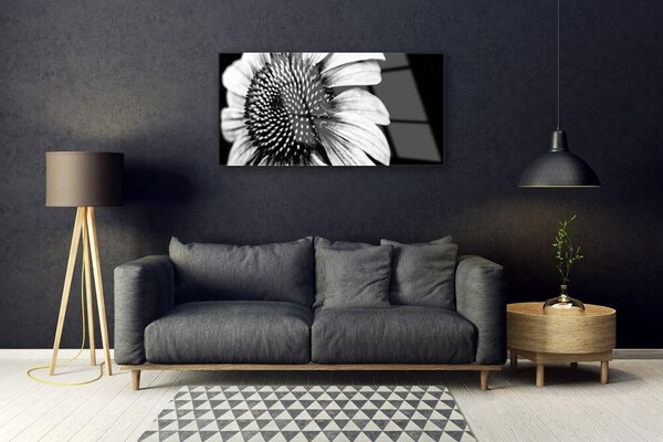Tablou pe sticla Florale flori gri
