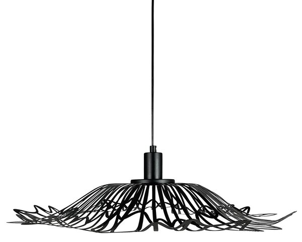 Lustră Pendul Dyberg Larsen, Flora, reglabil, Negru, Camera de zi, Metal, Design
