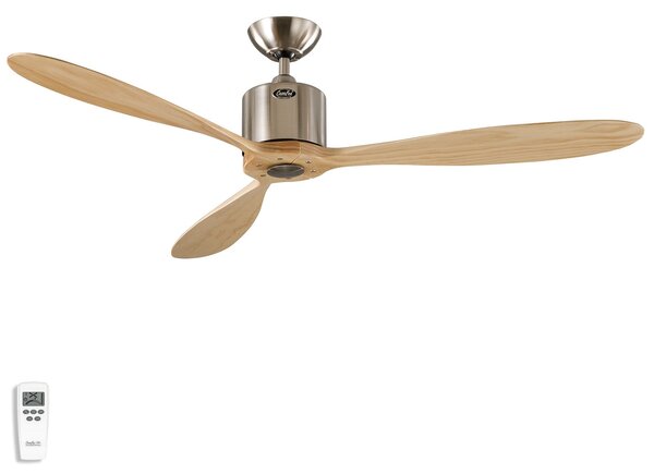 Ventilator de tavan AEROPLAN ECO, crom/pin, Ø 132 cm - CasaFan CasaFan, AEROPLAN ECO, Lemn, Camera de zi, Lemn, Modern