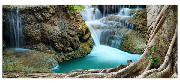 Tablou - Râu cu cascade (120x50 cm)