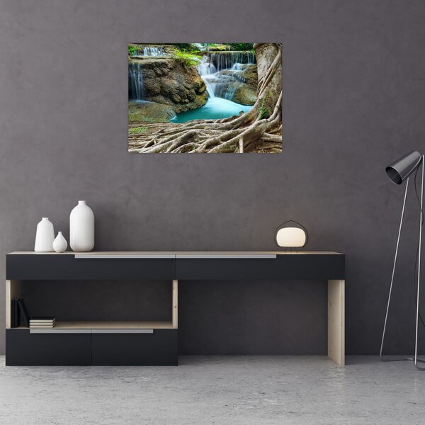 Tablou - Râu cu cascade (70x50 cm)