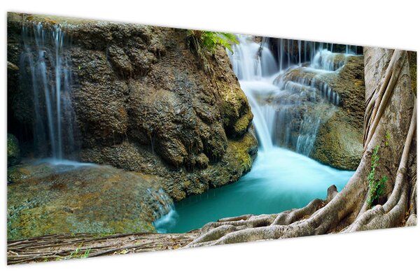Tablou - Râu cu cascade (120x50 cm)