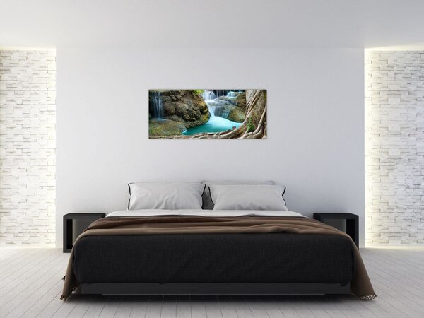 Tablou - Râu cu cascade (120x50 cm)