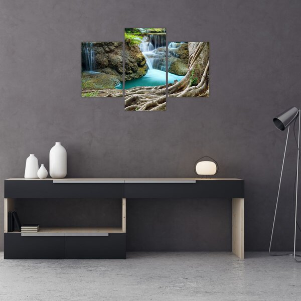 Tablou - Râu cu cascade (90x60 cm)