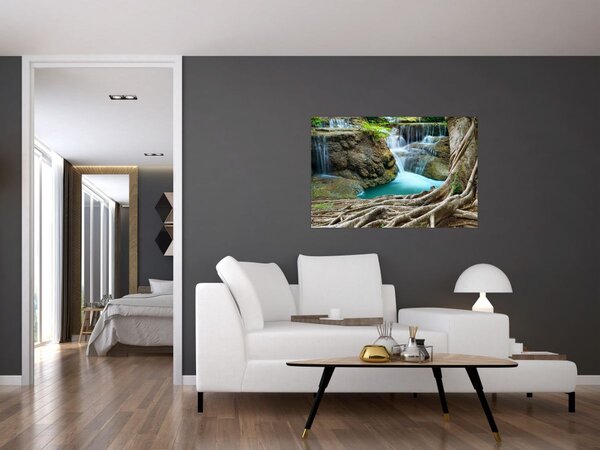 Tablou - Râu cu cascade (90x60 cm)