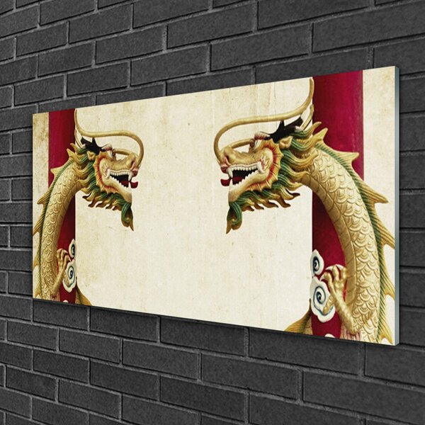 Tablouri acrilice Dragon Art Verde Roșu