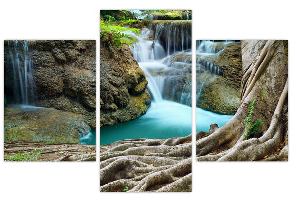 Tablou - Râu cu cascade (90x60 cm)