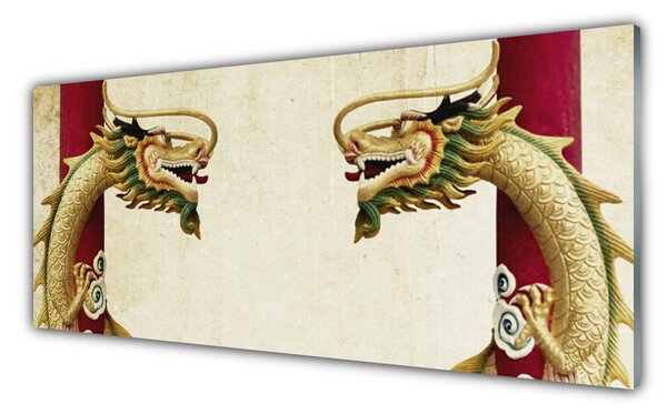 Tablouri acrilice Dragon Art Verde Roșu