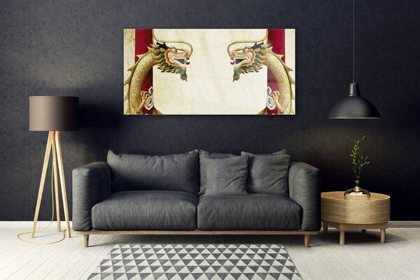 Tablouri acrilice Dragon Art Verde Roșu